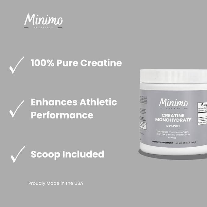 Creatine Monohydrate Powder 5000mg Per Serving 50 Servings 100% Pure Supports Muscle Energy &amp Strength 8.8 oz