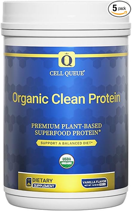 Organic Vegan Protein Powder - 20g Plant Based Protein for Women and Men with Pea Protein Superfood &amp Digestive Enzymes - Clean Protein Gluten-Free Gut-Friendly &amp Non-Bloating Keto