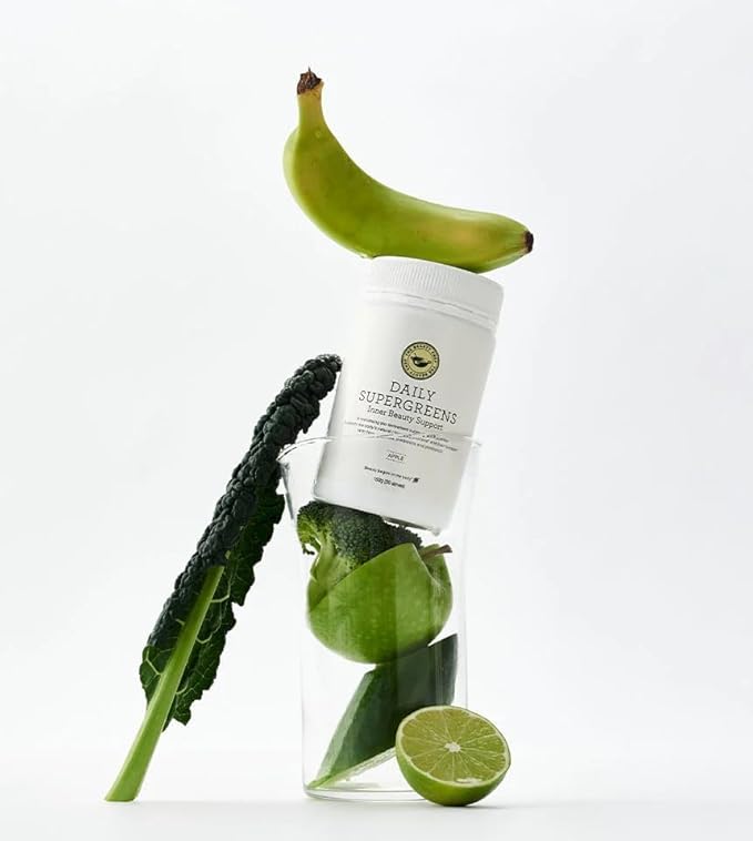 The Beauty Chef Daily Supergreens Inner Beauty Support Powder – Apple 150g/30 Servings Support Immune &amp Digestive Health Packed W/Prebiotics Probiotics Antioxidants &amp Nutrient-Rich Ingre