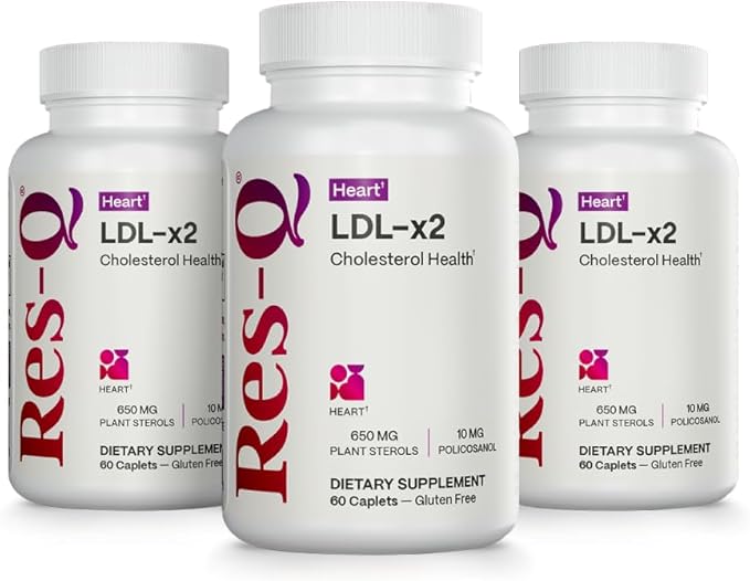 Res-Q LDL-x2 Niacin Free 60 caplets 3-Pack
