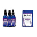 Dr Teal's Sleep Spray with Melatonin &amp Essential Oil Blend (Pack of 3) &amp Epsom Salt Soaking Solution Soothe &amp Sleep Lavender 3lbs
