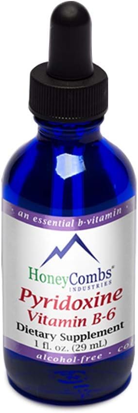 Vitamin B6 (Pyridoxine) Drops – Liquid Vitamin B Drops for Natural Brain Function Support Blood Vessels &amp Immune Support – Liquid Vitamin Mood Supplement – Alcohol-Free Health Supplement (16 Fl O