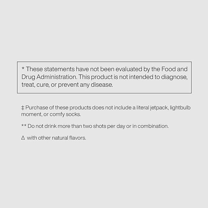 Ryde: Focus Shot | Orange Flavor | L-Theanine &amp Ginseng | Green Tea Caffeine | Vitamins B2 &amp B7 | 0 Calories 0 Sugar | 2 FL OZ Shots | Supports Focus* (24 Pack)