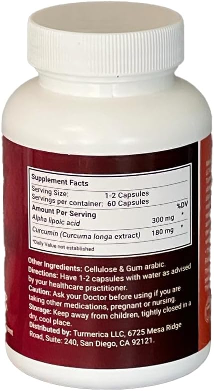 Revive LC – Bioavailable Alpha‑Lipoic Acid &amp Turmeric Curcumin – Liposomal Neural Support Format – Vegan Non‑GMO Gluten‑Free – 60 Capsules