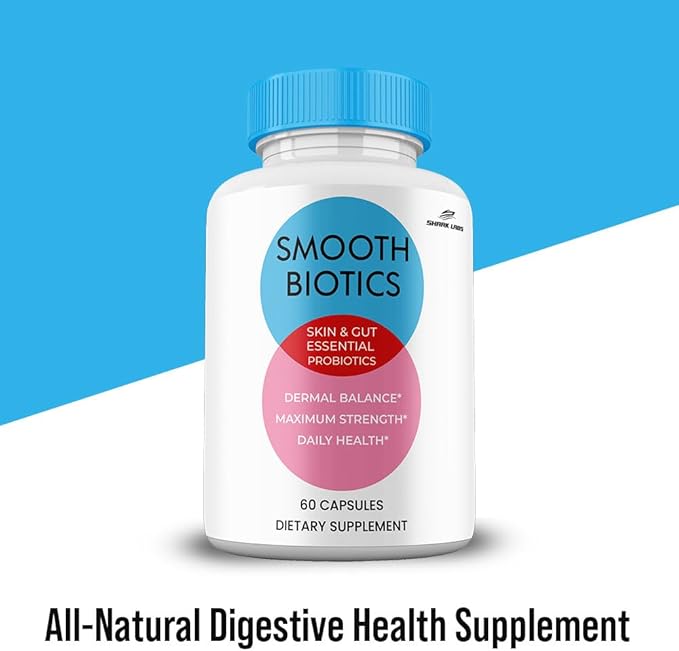 (3 Pack) Smooth Biotic Capsules All Natural Skin and Gut Capsules SmoothBiotic Supplement Premium Maximum Strength 3 Month Supply