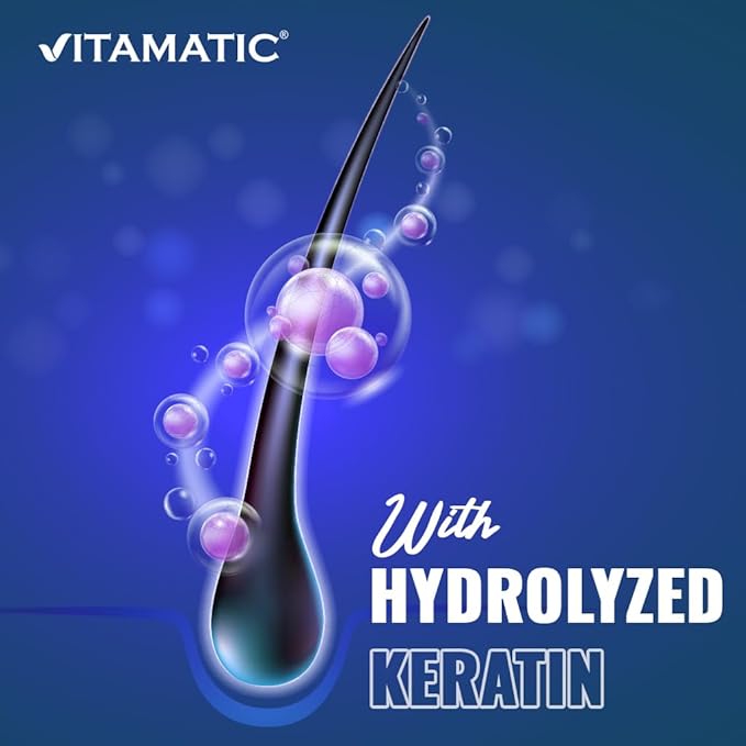 Vitamatic High Potency Biotin 20000 mcg (20mg) with Keratin 100mg - 120 Vegetarian Tablets - Biotin Supplements for Healthy Hair Skin &amp Nails for Adults (120 Count (Pack of 3))
