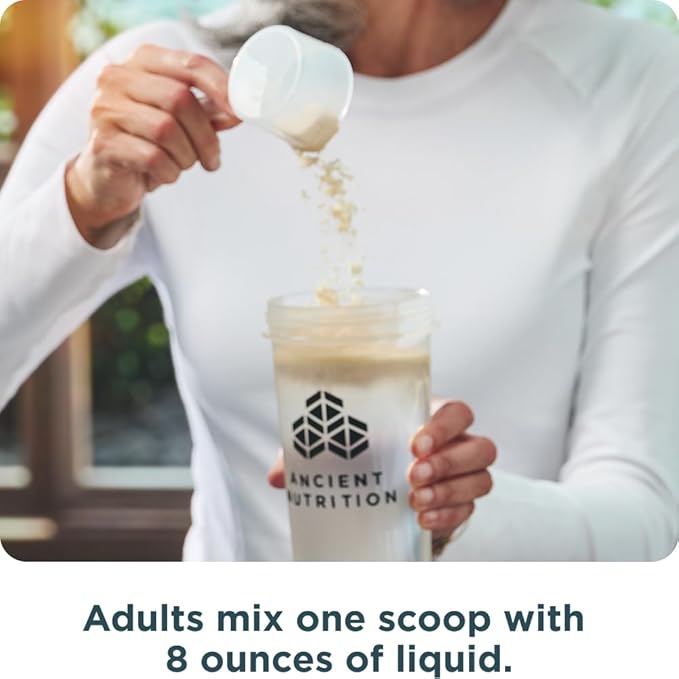 Ancient Nutrition Grass Fed Whey Protein 23g Protein Hydrolyzed Collagen Peptides Organic Regenerative A2/A2 Milk Protein (35 Servings Vanilla Bean)