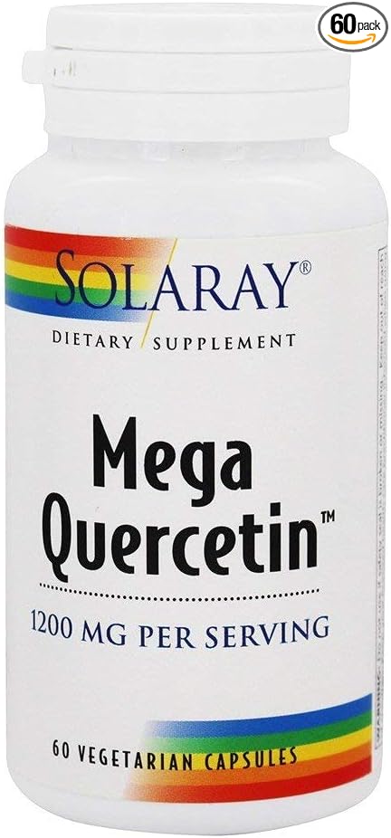 Solaray Mega Quercetin Healthy Sinus &amp Immune Support &amp AMPK Activator Rutin Hesperidin &amp Bromelain 60 VegCaps