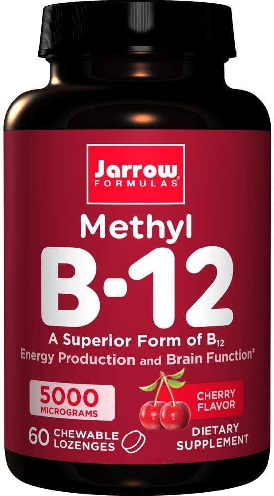 Jarrow Formulas Maximum Strength Methyl B-12 5000 mcg Dietary Supplement &amp MagMind Brain Health with Magtein (Magnesium L-Threonate) Dietary Supplement