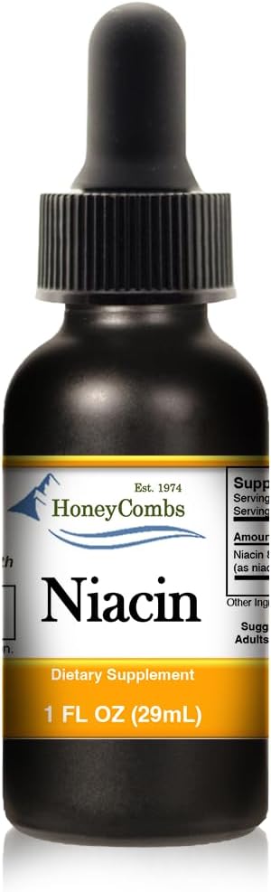 HoneyCombs Liquid Drops 1oz Each Save 10% - Vitamin B2 (Riboflavin) + High Potency Thiamine Vitamin B1 Extract + Vitamin B3-Niacin