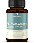 GREEN'S BEST Ashwagandha Capsules – Stress &amp Mood Support Energy &amp Relaxation – Organic Adaptogen Supplement for Calm &amp Focus – 90 Vegan Capsules