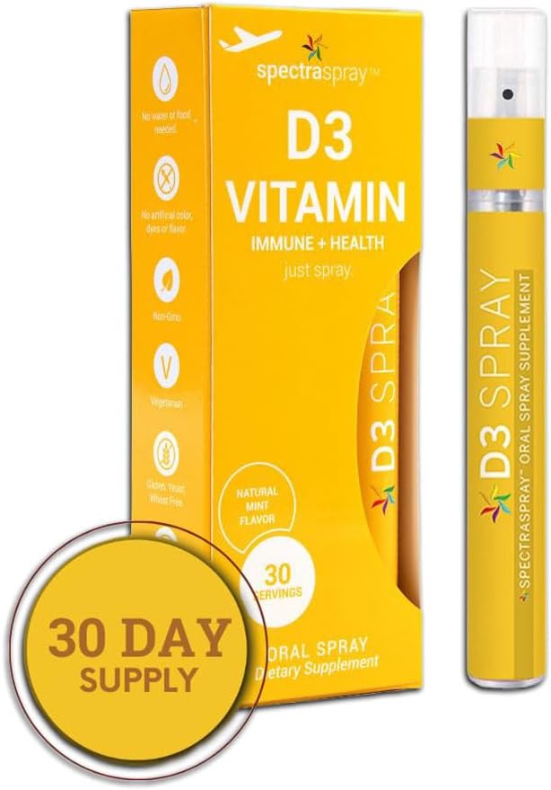 Spectraspray Vitamin D3 Spray Vitamins - Natural &amp Effective Oral Spray 5000IU Vitamin D3 30 Day Supply