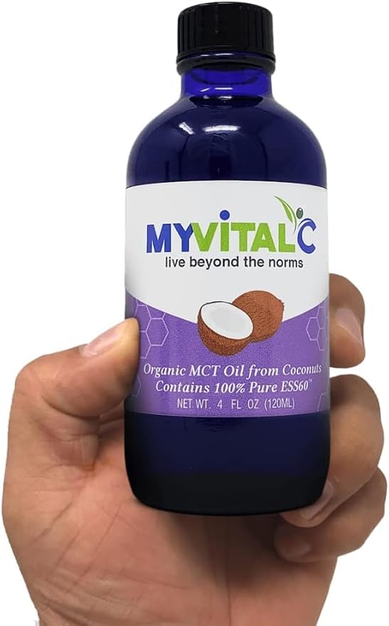 MyVitalC Combo - ESS60 Organic MCT Coconut Oil &amp Extra Virgin Olive Oil - Pack of 2