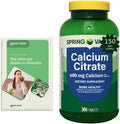 Calcium Citrate 600 mg 300 Tablets - Bone &amp Joint Health + Exclusive Vitamin Guide (2 Items)