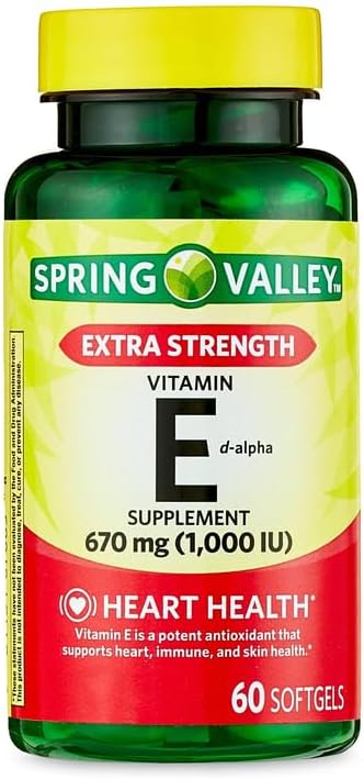 Extra Strength Vitamin E D-Alpha Softgels 670 mg (1000 IU) 60 Count