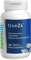NatureCity TrueZs Melatonin-Free Natural Sleep Aids for Adults - Ashwagandha L-Theanine and Saffron Powder Sleep Pills to Support Falling and Staying Asleep (30 Veggie Capsules)
