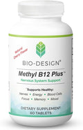 Methyl B12 5000 mcg Plus Folate Supplement - Methylcobalamin L-Methylfolate - Methylated &amp Bioavailable – Supports Healthy Nervous System Energy Metabolism &amp Brain Health - 60 Tablets