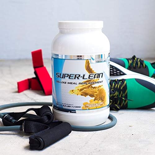 G6 Sports Nutrition Super-Lean Deluxe Meal Replacement (32g Protein 7g Fiber 25 Added Vitamins &amp Minerals) – 2.5lb Jar – Peanut Butter Milkshake