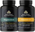 Ancient Nutrition Magnesium Capsules 90 Count + Vitamin D Capsules 60 Count