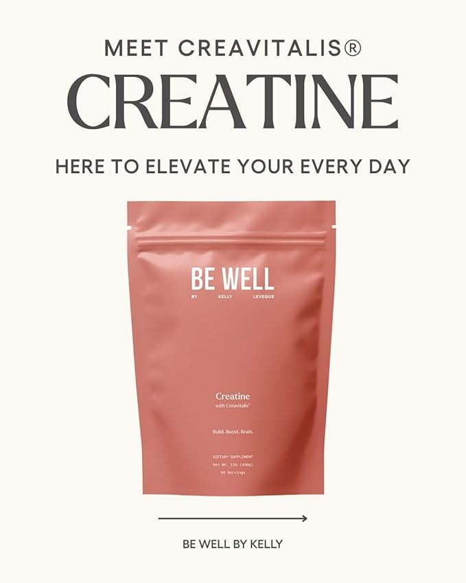 Be Well by Kelly Creatine with Creavitalis Dietary Supplement 1lb (450g) 90 Servings Build. Boost. Brain.