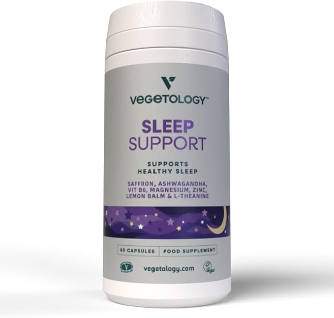 Sleep Support Vegan Supplements (60 Capsules) — Deep Sleep Supplements for Adults and Children — Sleep Calm Food Supplement — Healthy Sleep Aid — Supplements to Help Sleep