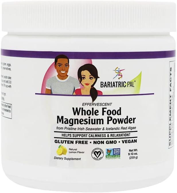BariatricPal Magnesium Powder - Certified Organic Whole Food &amp Certified Vegan! (70 Servings)