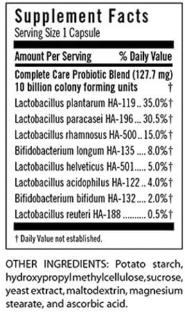 Flora - Shelf-Stable Complete Care Probiotic with 34 Billion CFU Contains Lactobacillus and Bifidobacterium Strains Non GMO Strains Gluten Free 30 Vegetarian Capsules