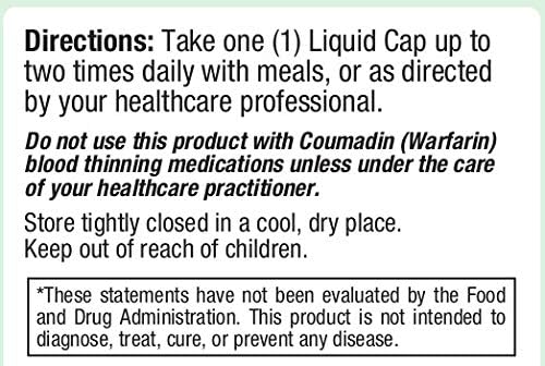 Maxi Vitamins K2 A D3 and E Liquid Caps 120 Count (KAD1)