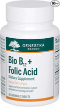 Genestra Brands Bio B12 + Folic Acid | Vitamin Supplement | 60 Chewable Tablets
