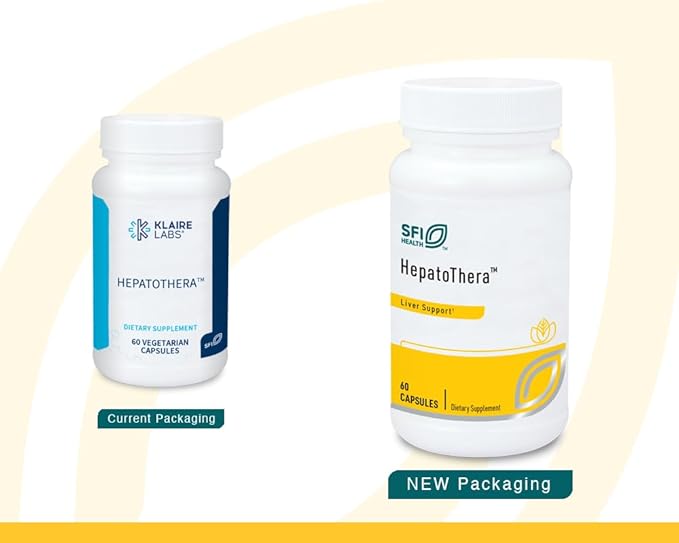 Klaire Labs Hepatothera - Liver Support Complex with Milk Thistle &amp NAC (60 Capsules) (Pack of 2)