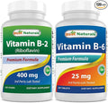 Best Naturals Vitamin B2 (Riboflavin) 400mg &amp Vitamin B-6 25 Mg