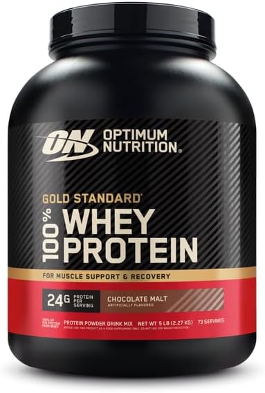OPTIMUM NUTRITION GOLD STANDARD 100% Whey Protein Powder Chocolate Malt 5 Pound