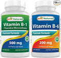 Best Naturals Vitamin B1 as Thiamine Mononitrate 500 mg &amp Vitamin b6 200mg