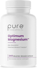 Pure TheraPro Rx Optimum Magnesium Lysinate Glycinate &amp Di-Magnesium Malate Made in USA | 4 Month Supply | Chelated for Maximum Absorption Supports Bone Health &amp Energy 240 Count