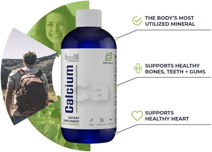 Liquid Ionic Calcium Supplement | Women's Health | Fast Absorption | Easy to Digest | Bone &amp Teeth Support