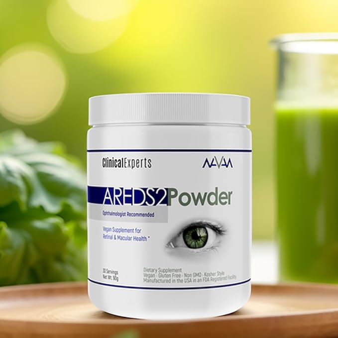 Navan AREDS2 Powder - for Those Who Can't Consume Tablets or Softgels - Eye Vitamins &amp Minerals Antioxidant Supplement by Clinical Experts - Lutein Zeaxanthin &amp Zinc - Kosher Style 30 Servin