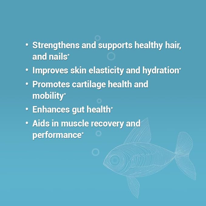 Hydrolyzed Marine Collagen Peptides Powder - Sourced from Wild-Caught Fish Pescatarian Friendly Keto Certified &amp Non-GMO - Easy to Mix - Single Ingredient (30 Servings)