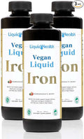 LIQUIDHEALTH Vegan Liquid Iron Supplement with SunActive &amp Ferrochel Fe - Natural Energy Immune System &amp Metabolic Support Increase Mental Clarity Prenatal/Postnatal - USA Made Non-GMO (3