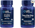 Life Extension Super Ubiquinol CoQ10 100mg 30 Softgels Cellular Energy Support Bundle with Two-Per-Day High Potency 120 Tablet Multivitamin