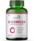 Vitamin B Complex Capsules for B12 Supplement for Hair Growth Metabolism &amp Support Healthy Brain Function (120 Capsules)