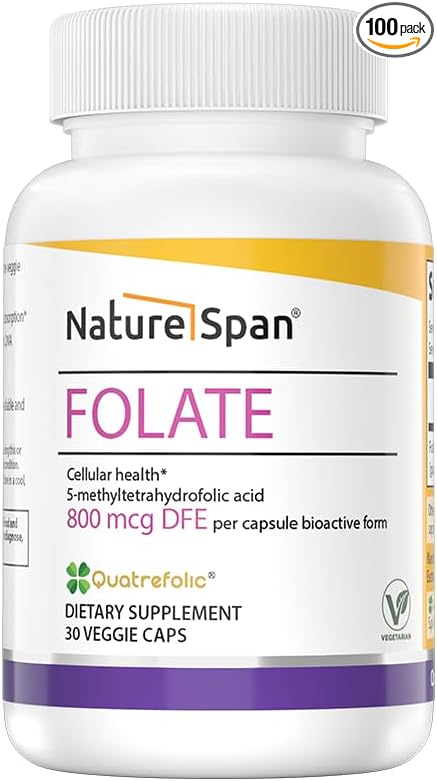 Active 6S-5-methyltetrahydrofolic Acid 800 mcg30 Capsules