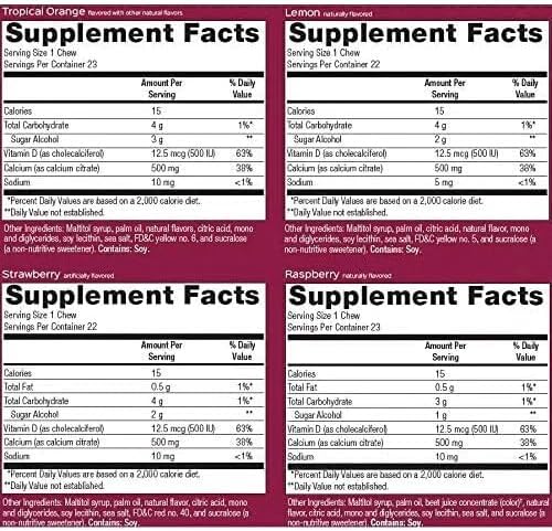 Bariatric Advantage Chewable Ultra Solo with Iron - Citrus 30 Count and Calcium Citrate Chewy Bites 500 mg - Assorted Fruit Flavor90 Count