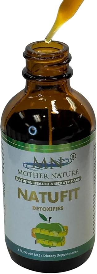 Mother Nature Natufit Detoxifies (Commiphora wightii) Mushrooms &amp Herbs Liquid Extract - 1000mg - 2 oz - Made in USA