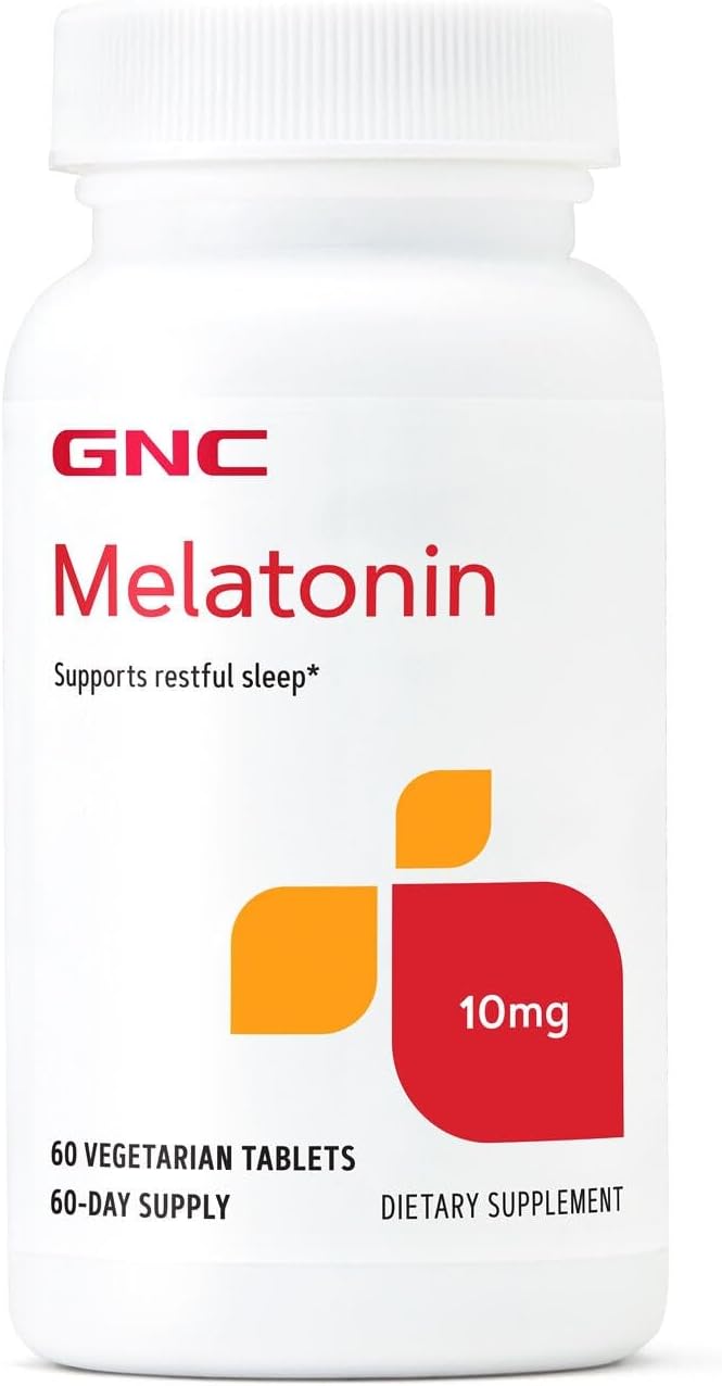 GNC Melatonin 10mg Supplement Supports Restful Sleep 60 Servings