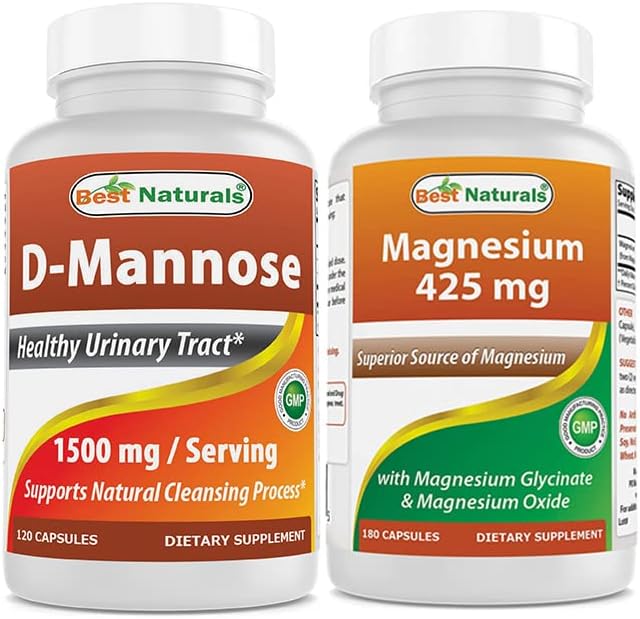 Best Naturals D-Mannose 1500 mg &amp Magnesium Glycinate 425 mg