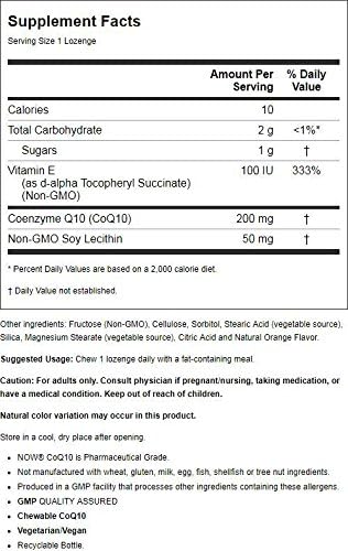 NOW FOODS Coq10 200mg VIT E 90 CT