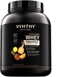 Pineapple Flavored Whey Protein Powder24g Protein per Serving Fast-Absorbing Concentrated whey Protein Low Sugar Gluten-Free Natural Flavor 2 lbs/32 oz.