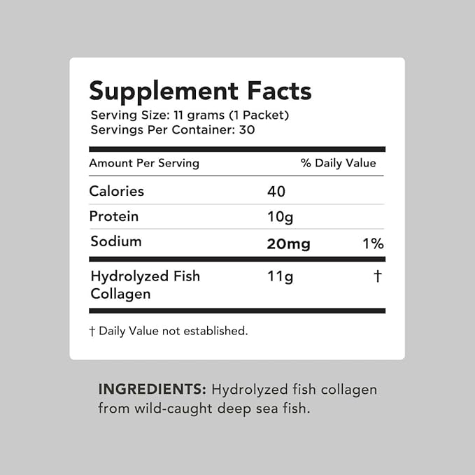 AMANDEAN Marine Collagen Duo. 500g Container + 30 Travel Packs. Hydrolyzed Fish Collagen Peptides for Skin Hair &amp Nails. Pescatarian Keto &amp Paleo-Friendly Unflavored