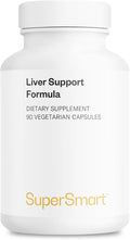 Supersmart - Liver Support Formula - with Extract of Milk Thistle Standardized to 80% Silymarin - Ginkgo Biloba &amp N-Acetyl-cysteine - Detox Supplement | Non-GMO &amp Gluten Free - 90 Vegetarian C