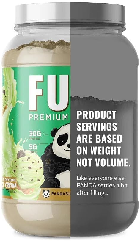 Underground Bio Labs Panda Fuel Premium Protein WheyHydrolyzed CollagenCaseinProbiotics Enzymes Keto FriendlyTime Release 25 Servings (2.5 Pound Mint Chocolate Ice Cream)